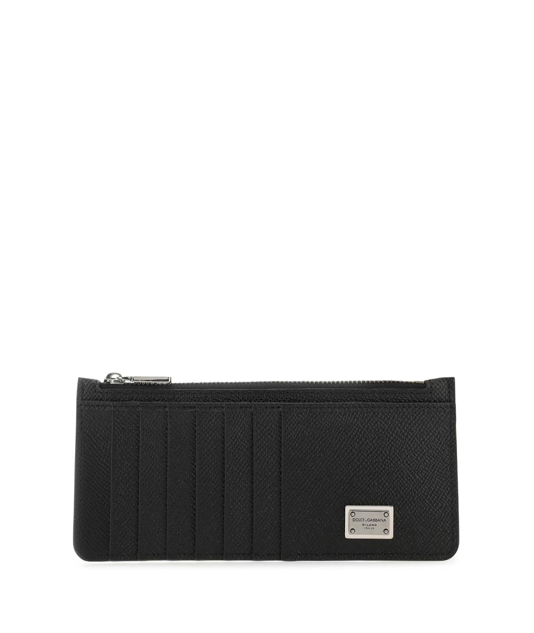 DOLCE&GABBANA Черный кожаный кошелек, фото 1
