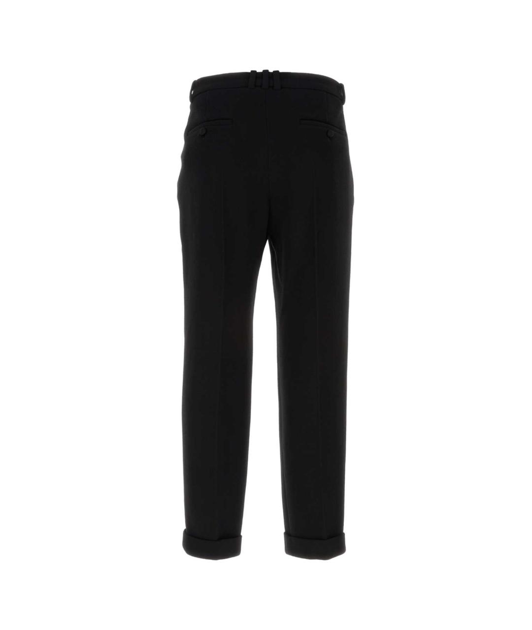 BALMAIN Черные шерстяные повседневные брюки, фото 2
