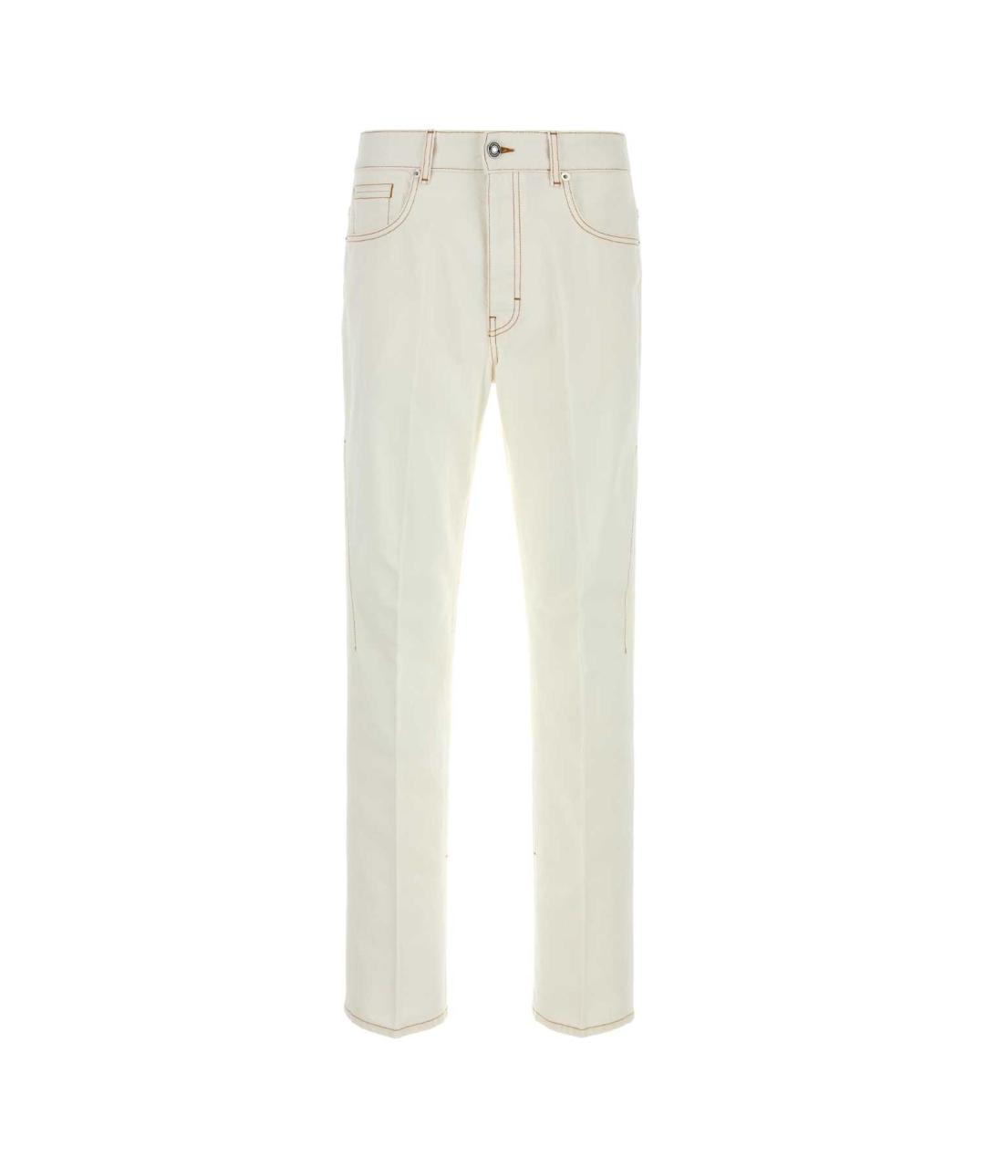 GIVENCHY Белые хлопковые прямые джинсы, фото 1