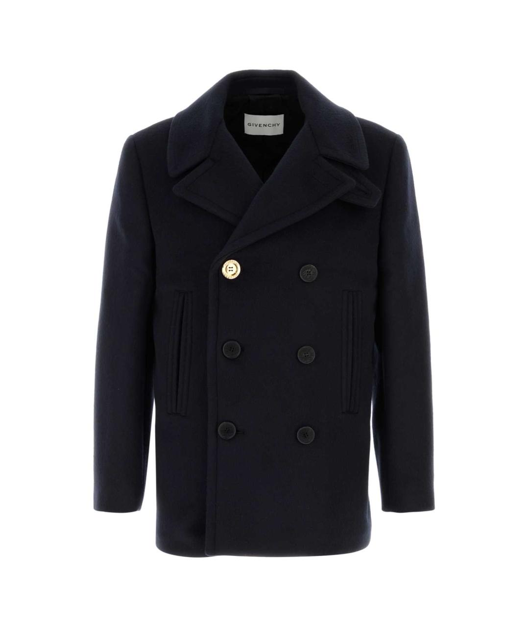 GIVENCHY Синее шерстяное пальто, фото 1