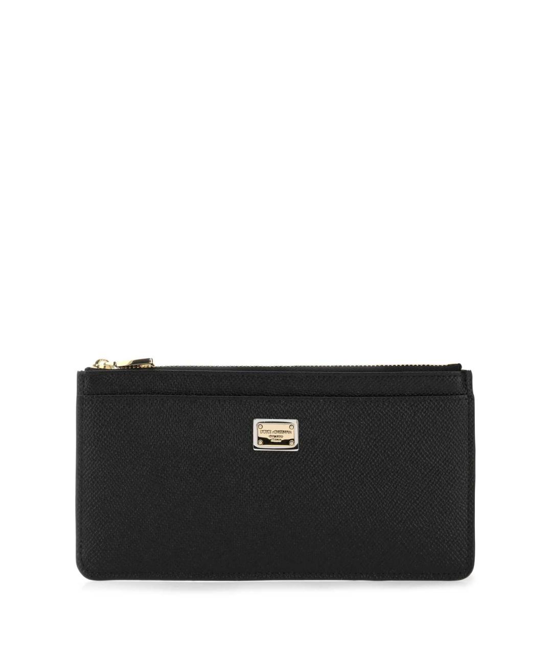 DOLCE&GABBANA Черный кожаный кошелек, фото 1