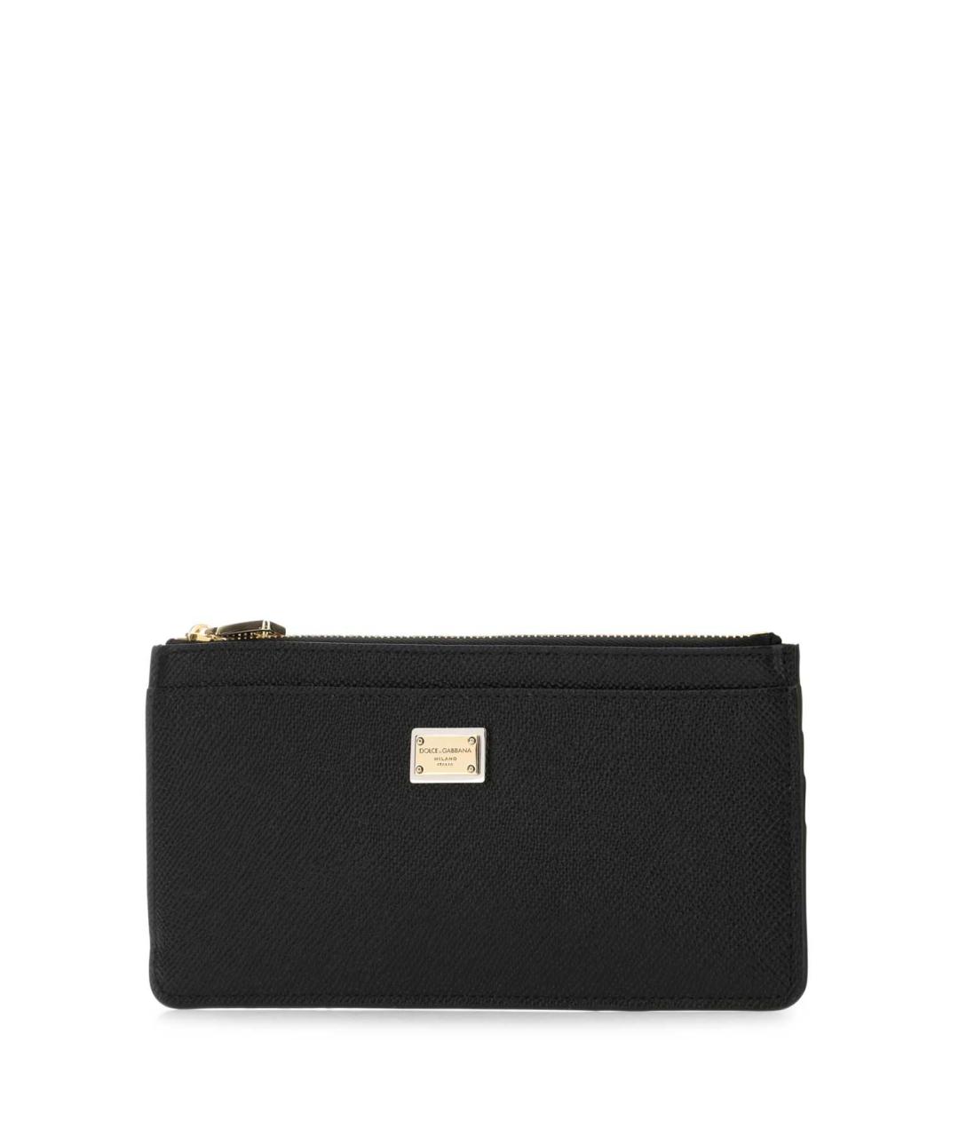 DOLCE&GABBANA Черный кожаный кошелек, фото 2