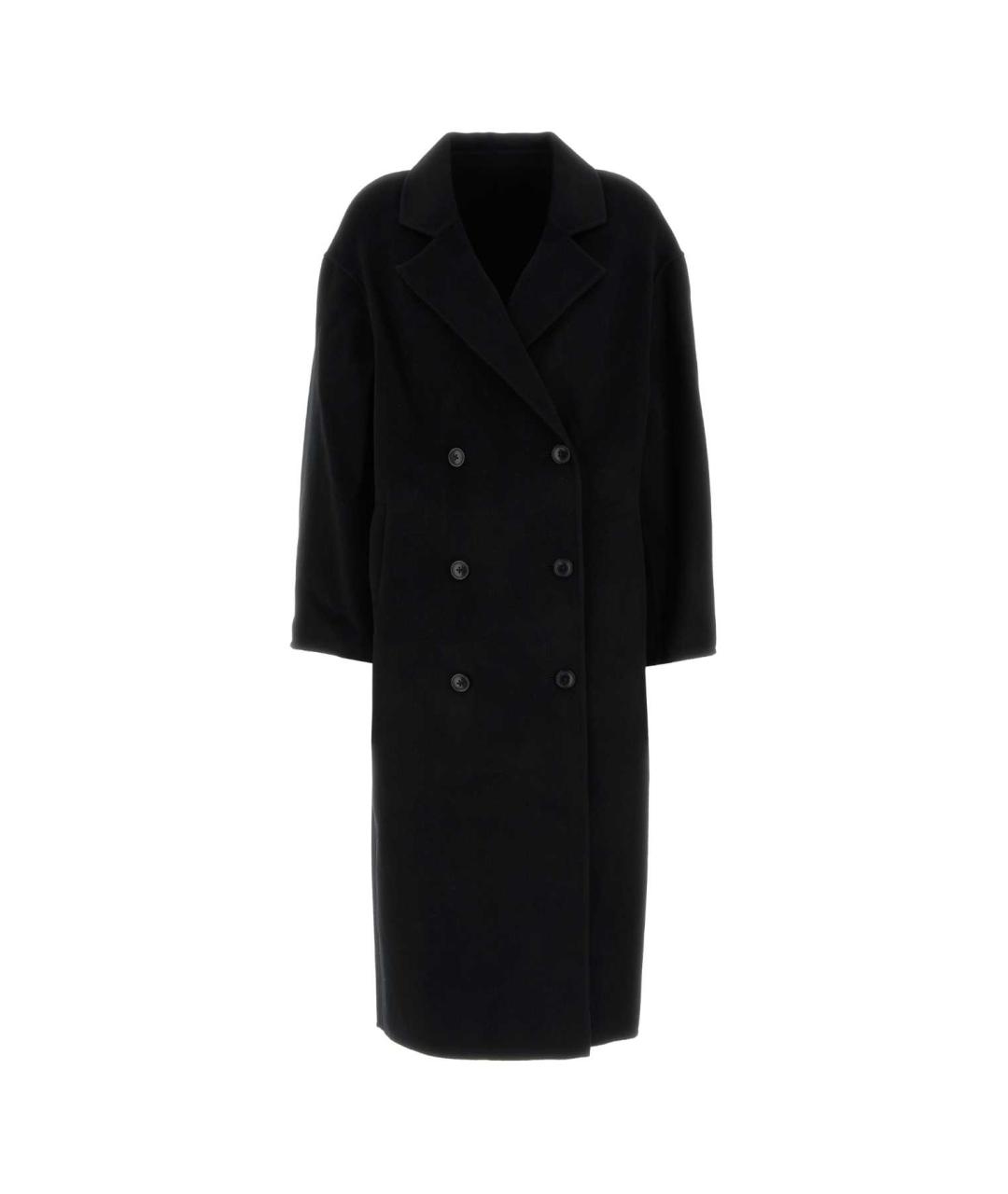LOULOU STUDIO Черное шерстяное пальто, фото 2