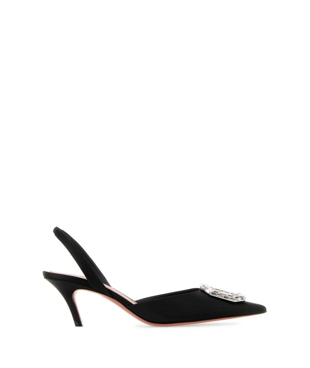 Amina Muaddi Черные кожаные туфли, фото 1