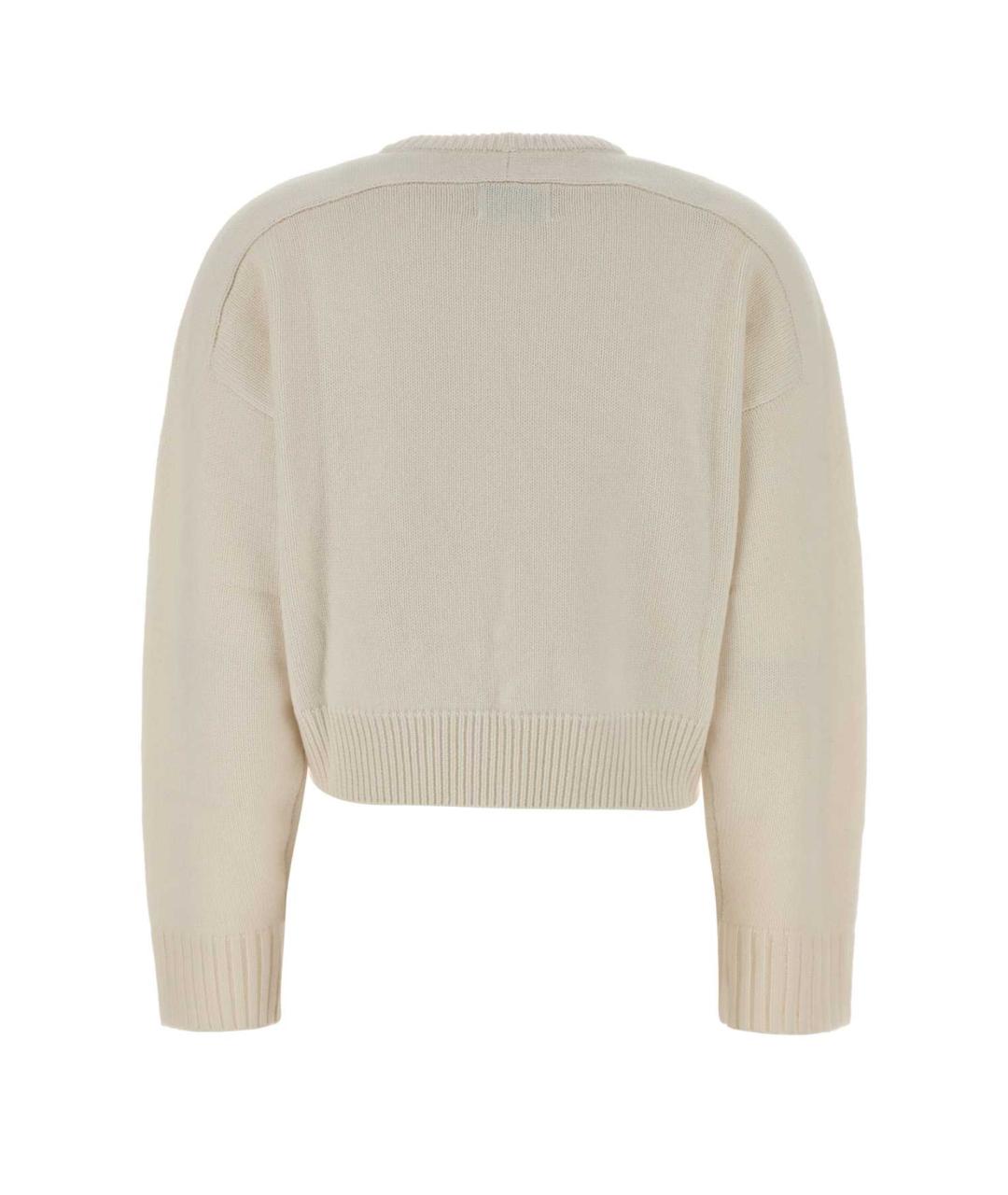 LOULOU STUDIO Бежевый кашемировый джемпер / свитер, фото 2