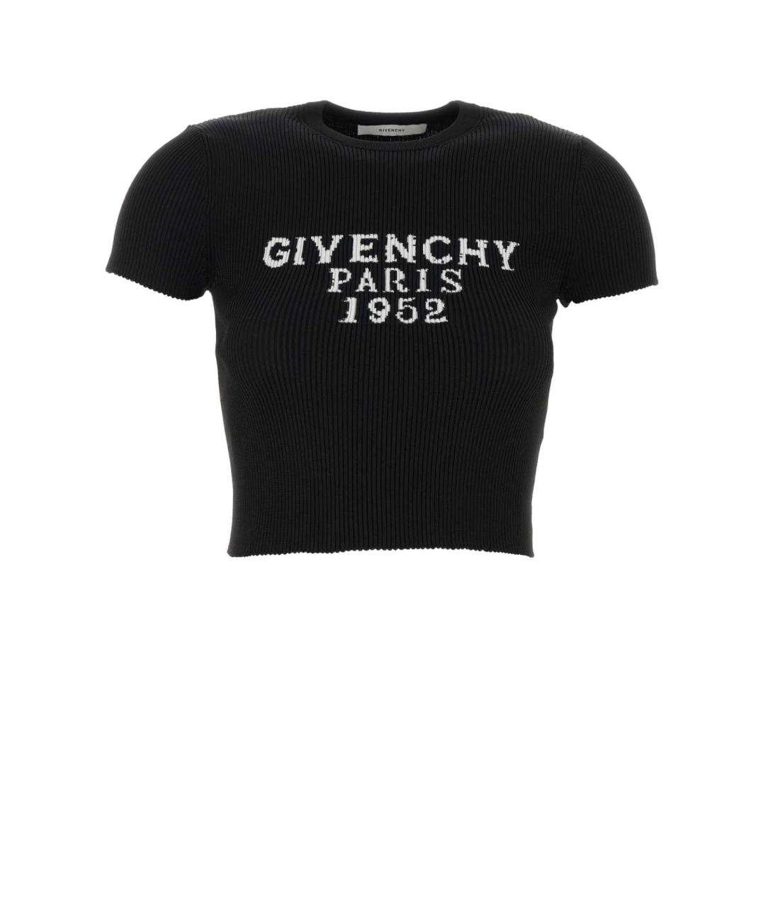 GIVENCHY Черная полиэстеровая футболка, фото 1