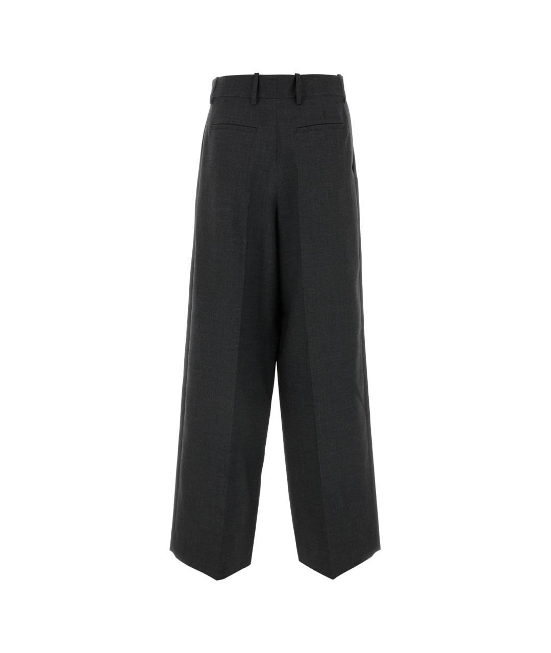 GIVENCHY Серые шерстяные прямые брюки, фото 2
