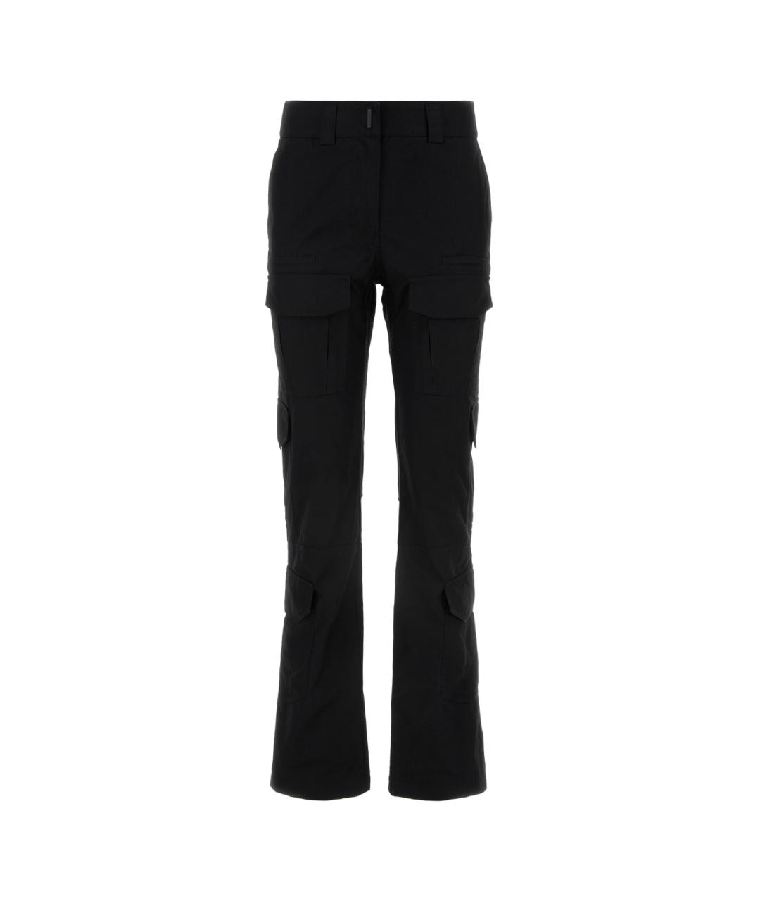 GIVENCHY Черные хлопковые прямые брюки, фото 1