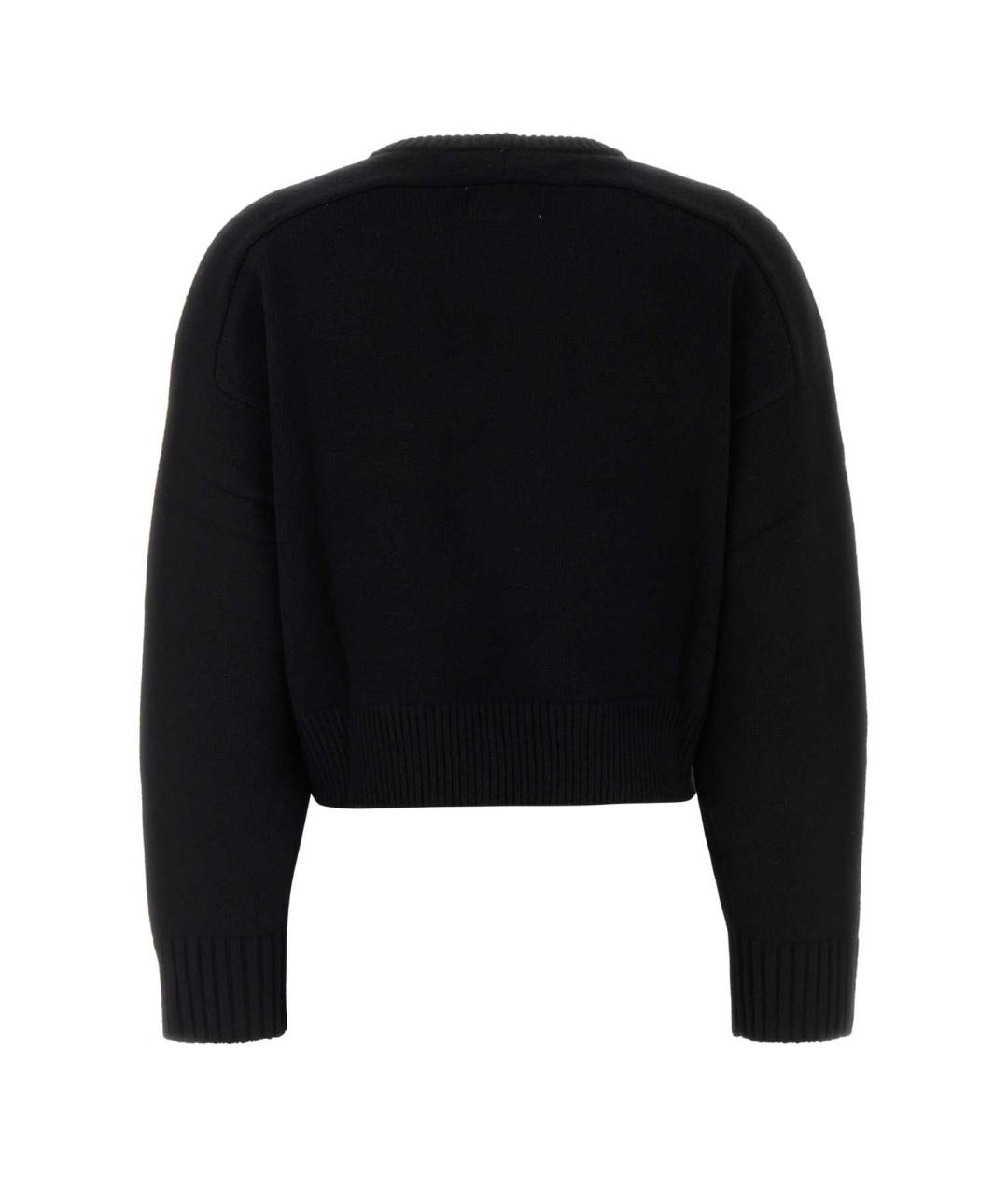 LOULOU STUDIO Черный шерстяной джемпер / свитер, фото 2
