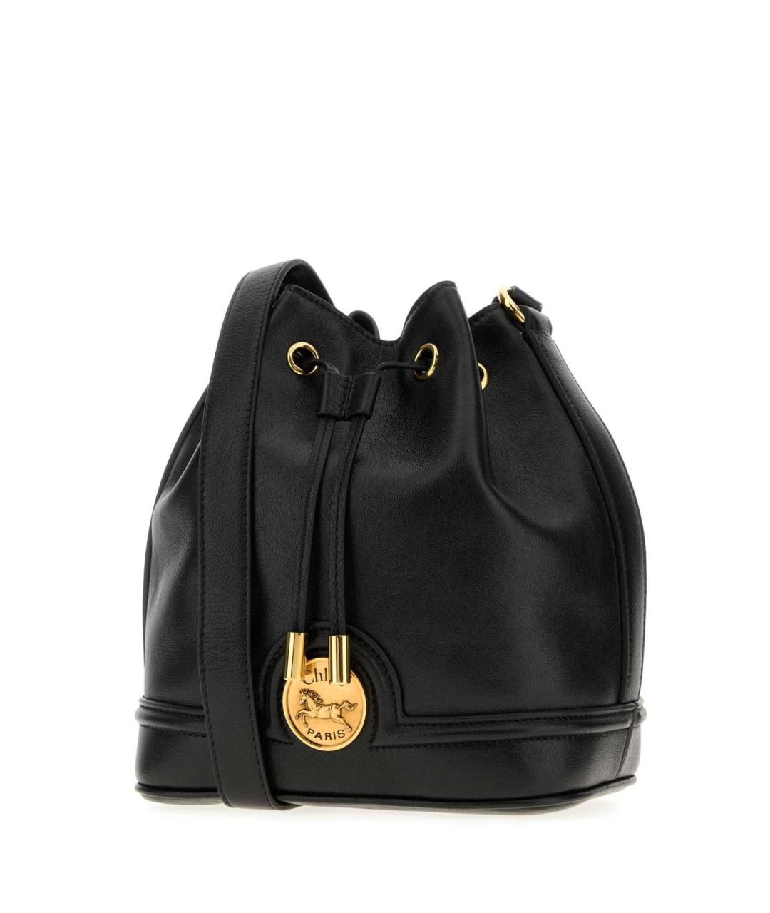 CHLOE Черная кожаная сумка через плечо, фото 2