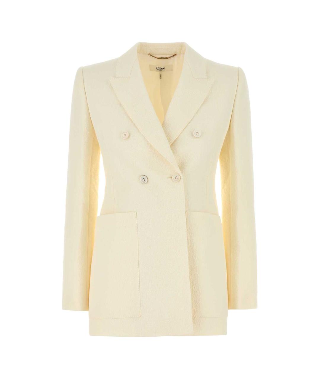 CHLOE Белый хлопковый жакет/пиджак, фото 1