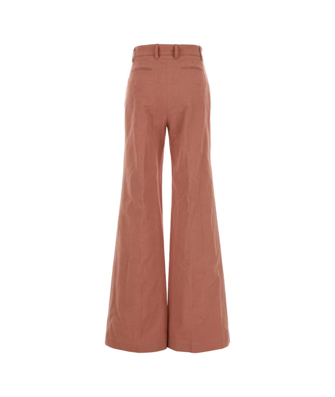 CHLOE Розовые хлопковые прямые брюки, фото 2