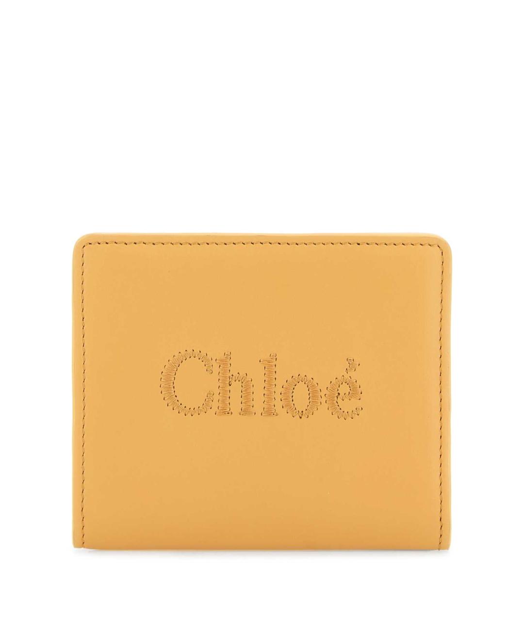 CHLOE Желтый кожаный кошелек, фото 1