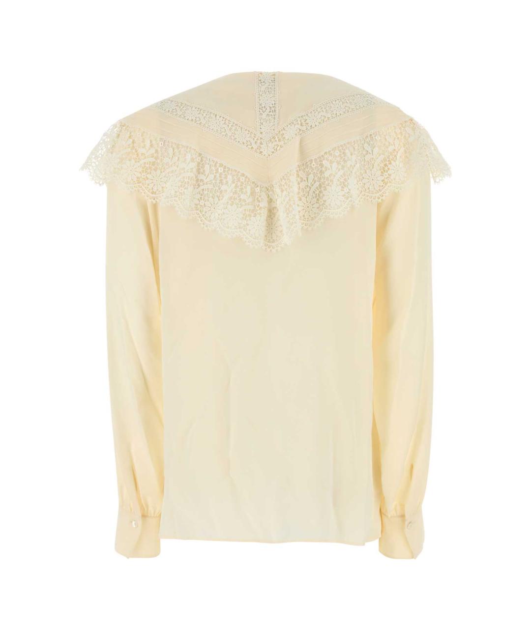 CHLOE Желтая шелковая блузы, фото 2