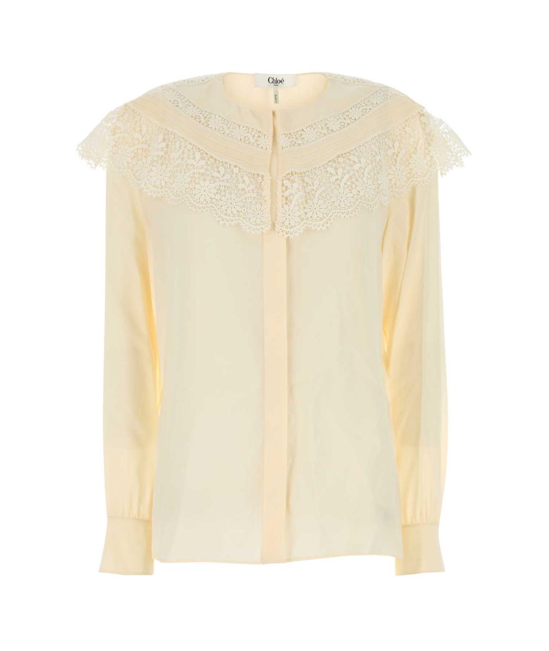 CHLOE Желтая шелковая блузы, фото 1