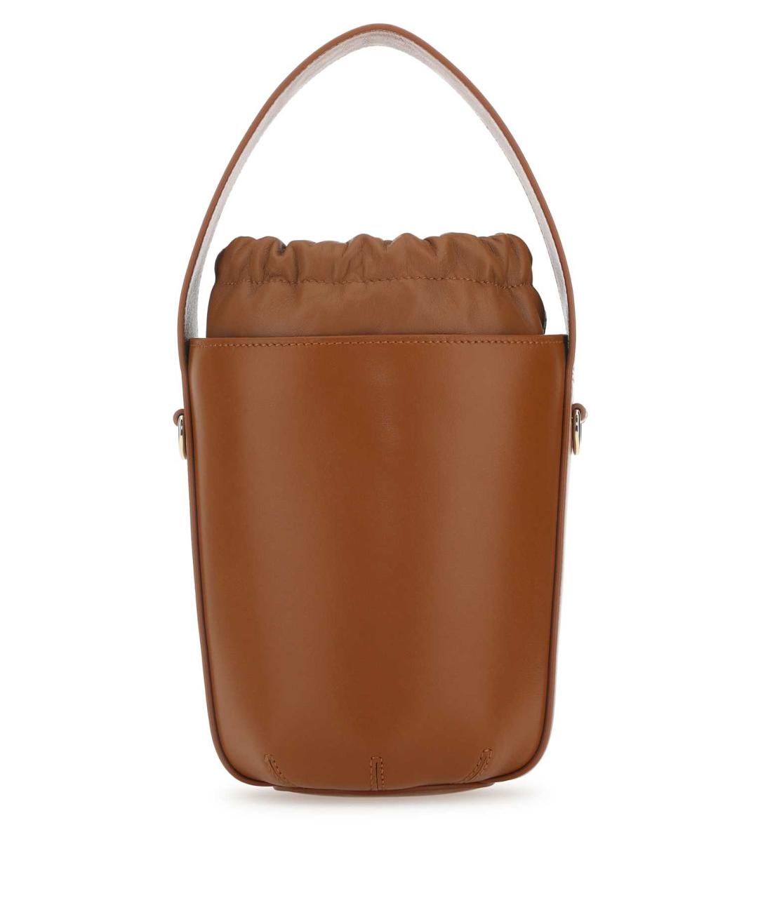 CHLOE Коричневая кожаная сумка с короткими ручками, фото 1