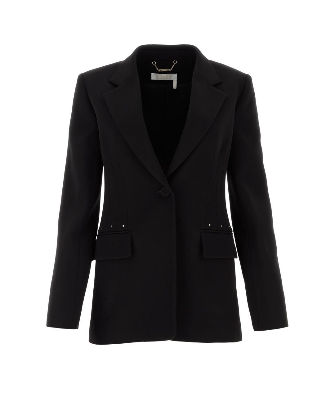 CHLOE Черный шерстяной жакет/пиджак, фото 1