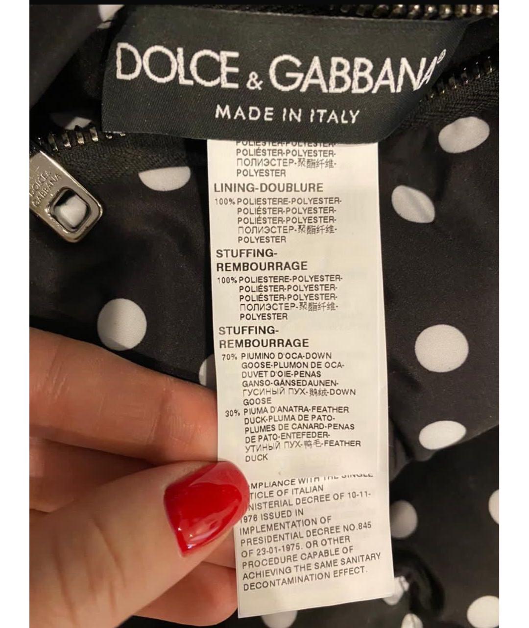 DOLCE&GABBANA Черная хлопковая куртка, фото 3