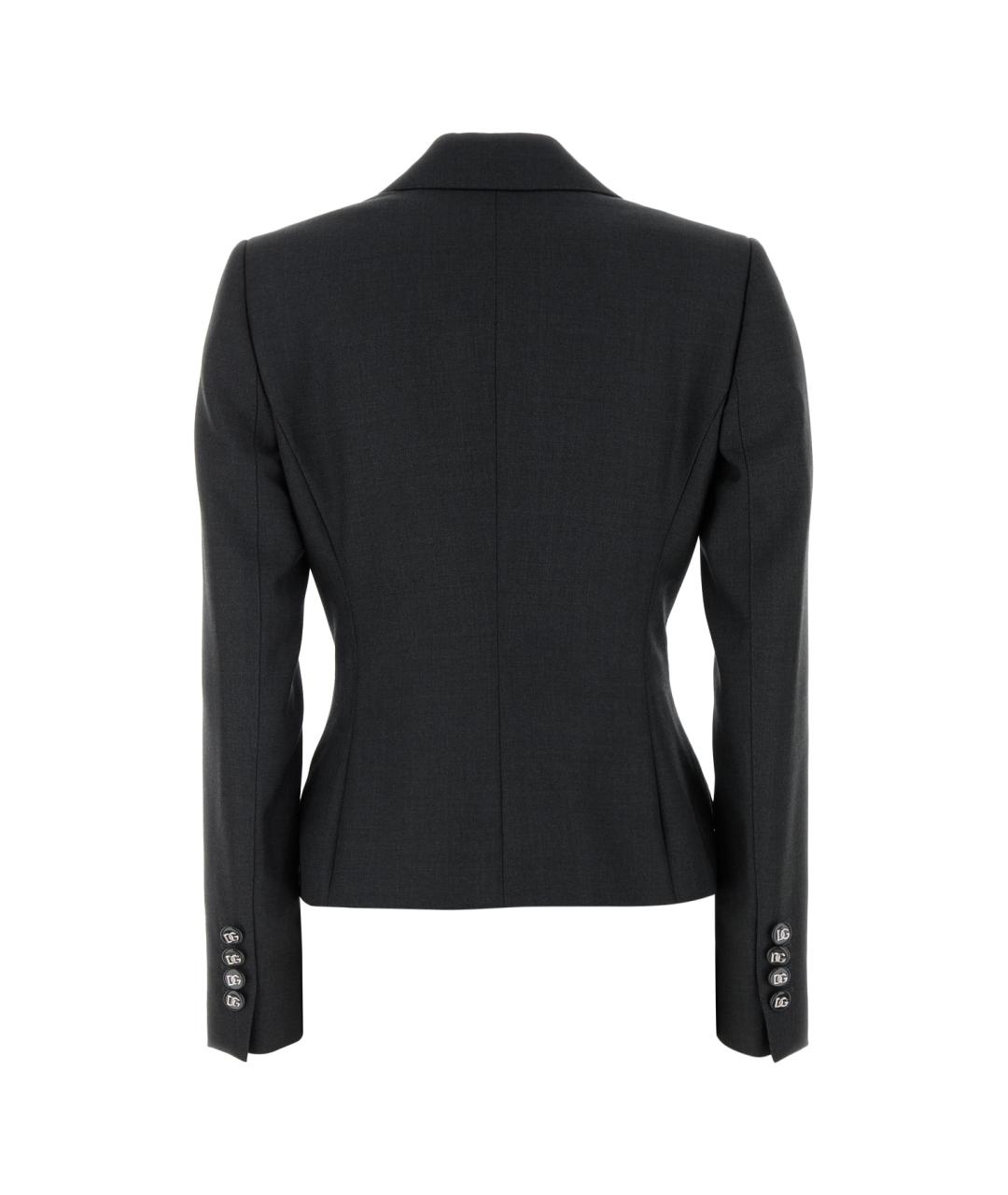 DOLCE&GABBANA Антрацитовый шерстяной жакет/пиджак, фото 2