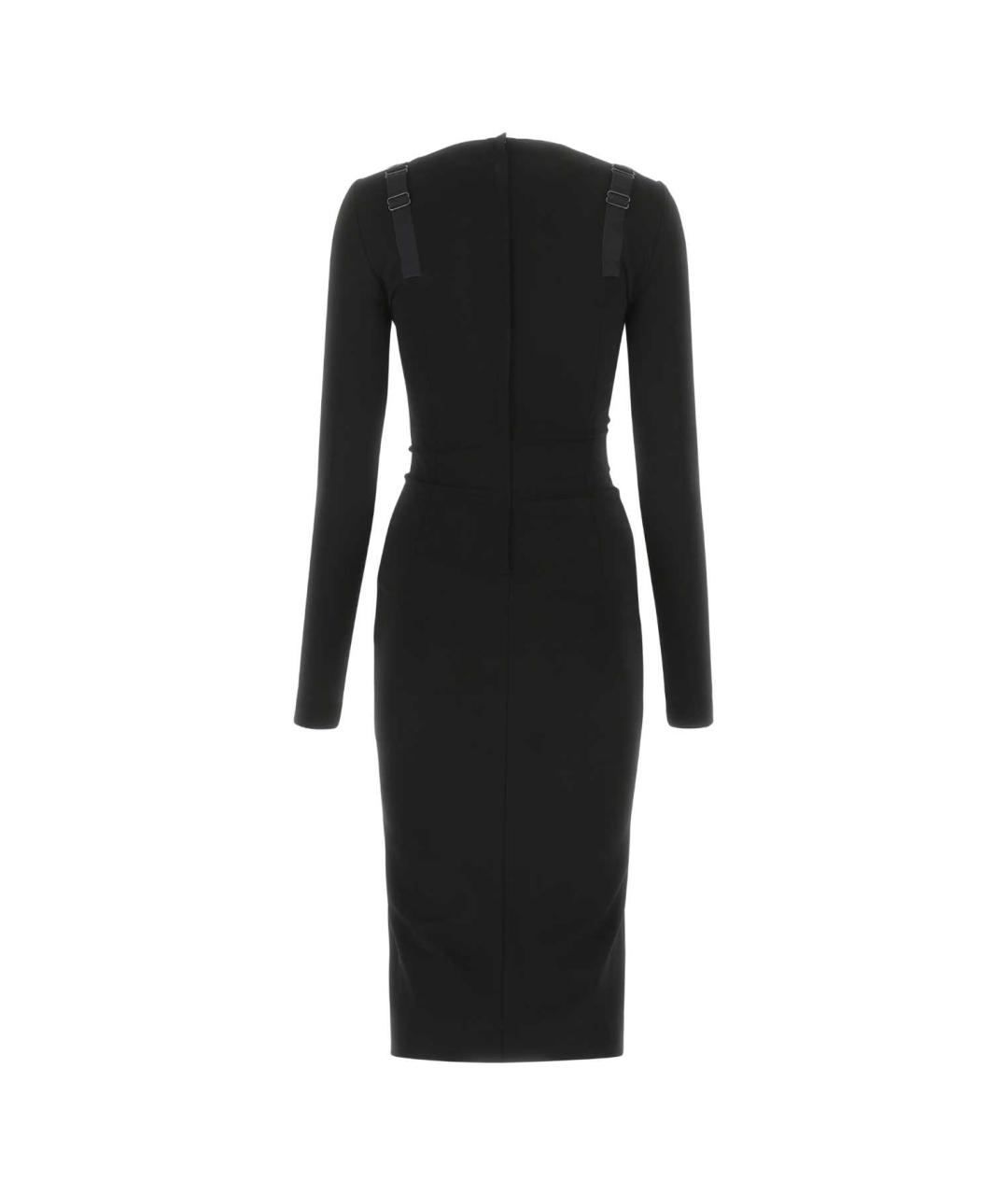 DOLCE&GABBANA Черное вискозное вечернее платье, фото 2
