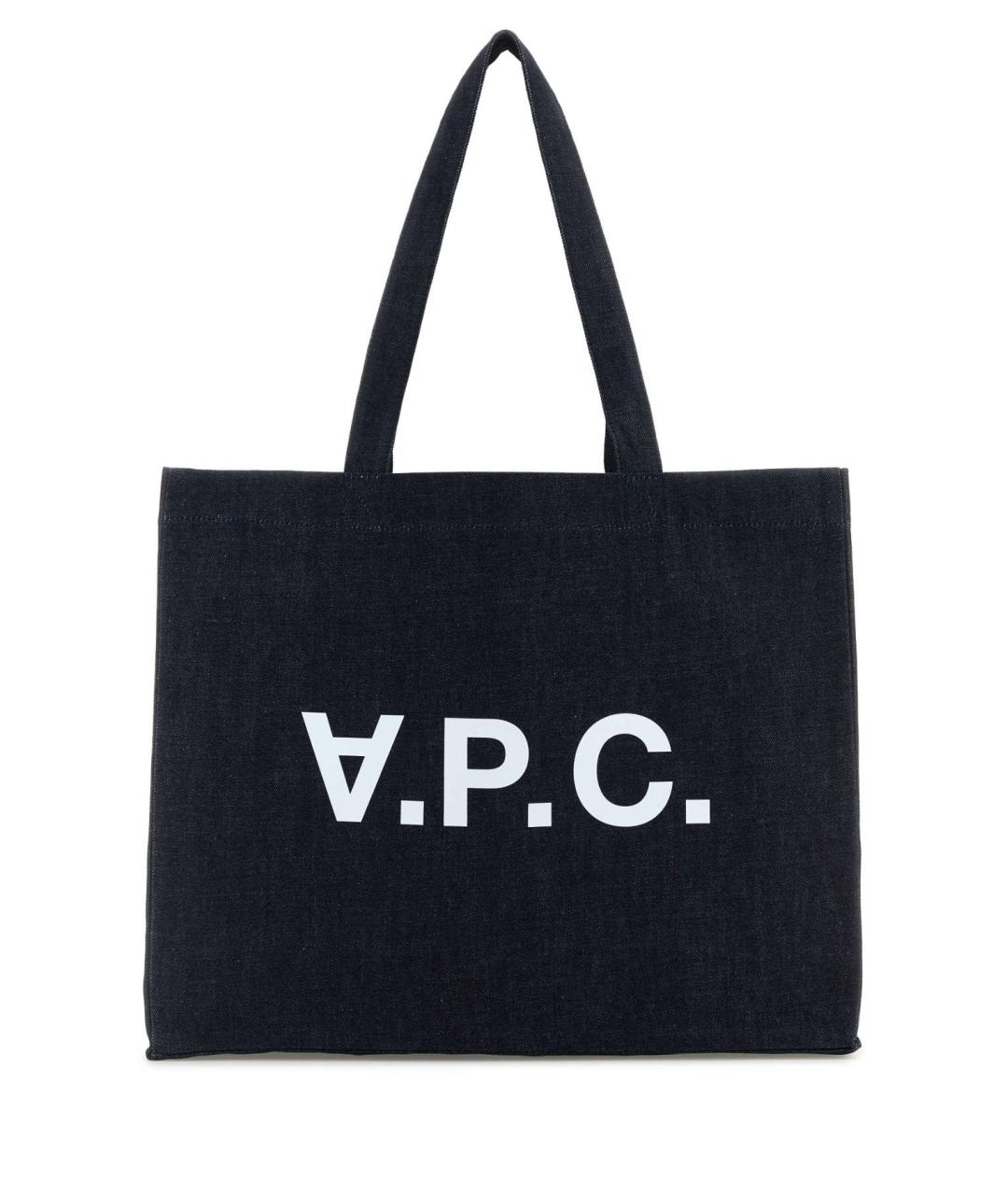 A.P.C. Синяя хлопковая сумка тоут, фото 1