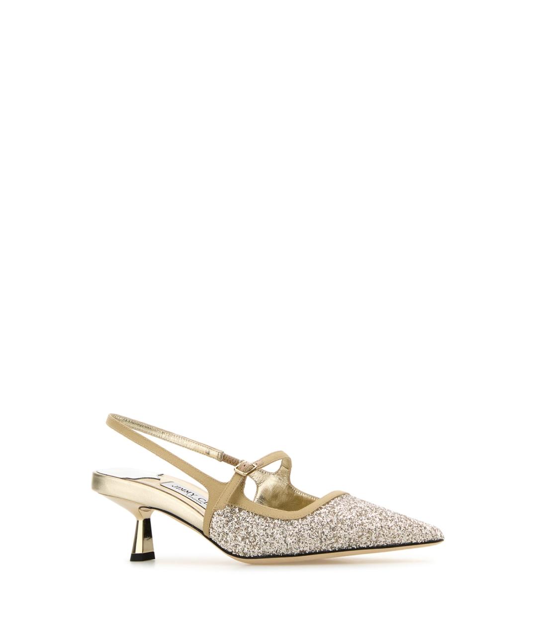 JIMMY CHOO Золотые кожаные туфли, фото 2