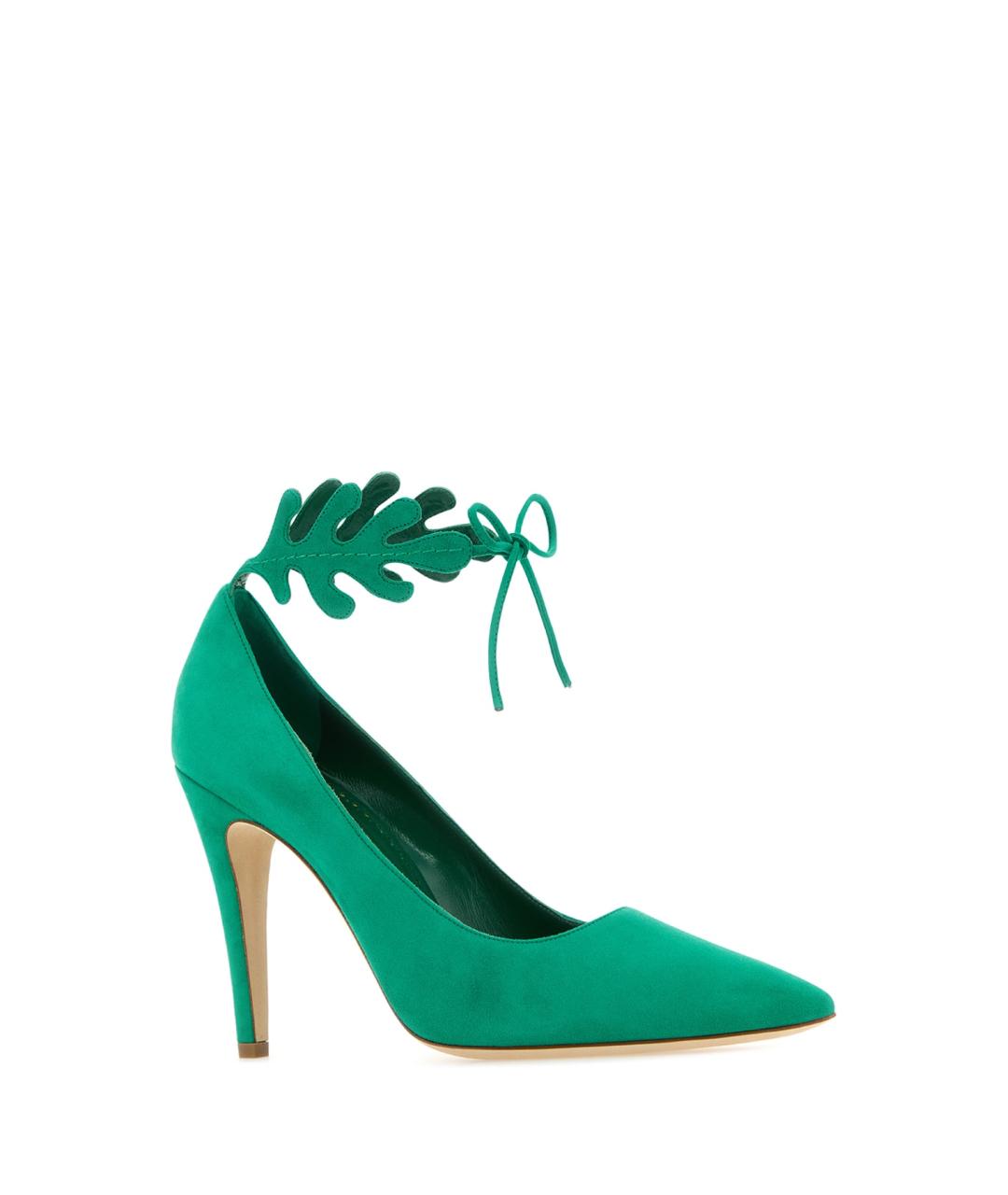 MANOLO BLAHNIK Зеленые замшевые туфли, фото 2