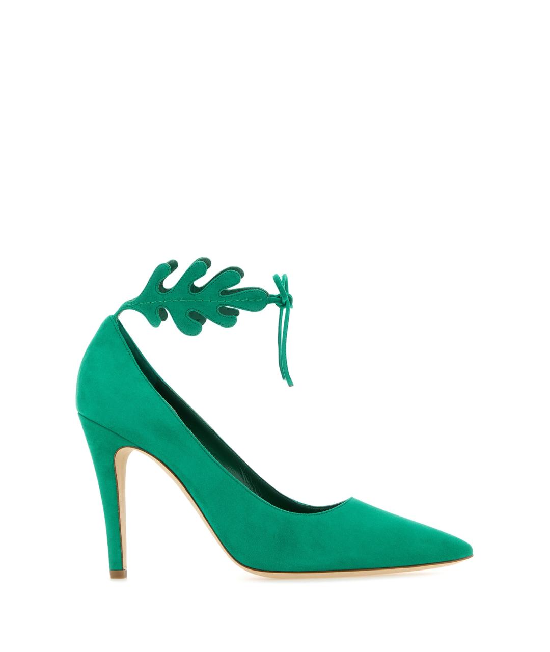 MANOLO BLAHNIK Зеленые замшевые туфли, фото 1