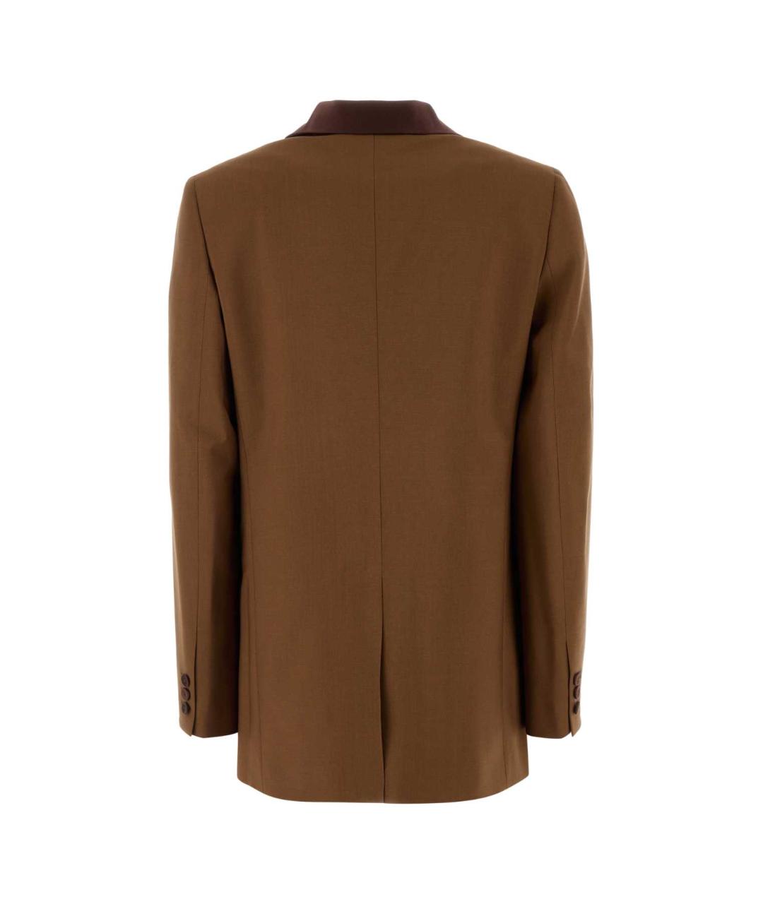 FENDI Коричневый шерстяной жакет/пиджак, фото 2