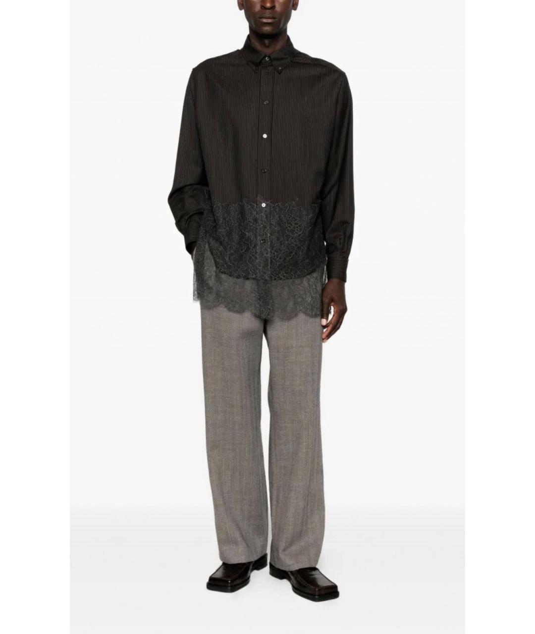 FENDI Черная шерстяная кэжуал рубашка, фото 3