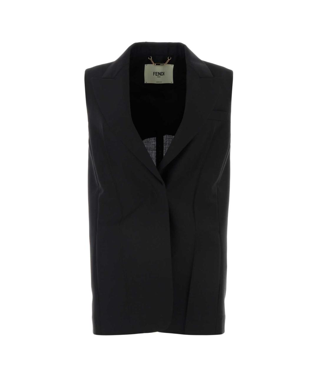 FENDI Черный шерстяной жилет, фото 1