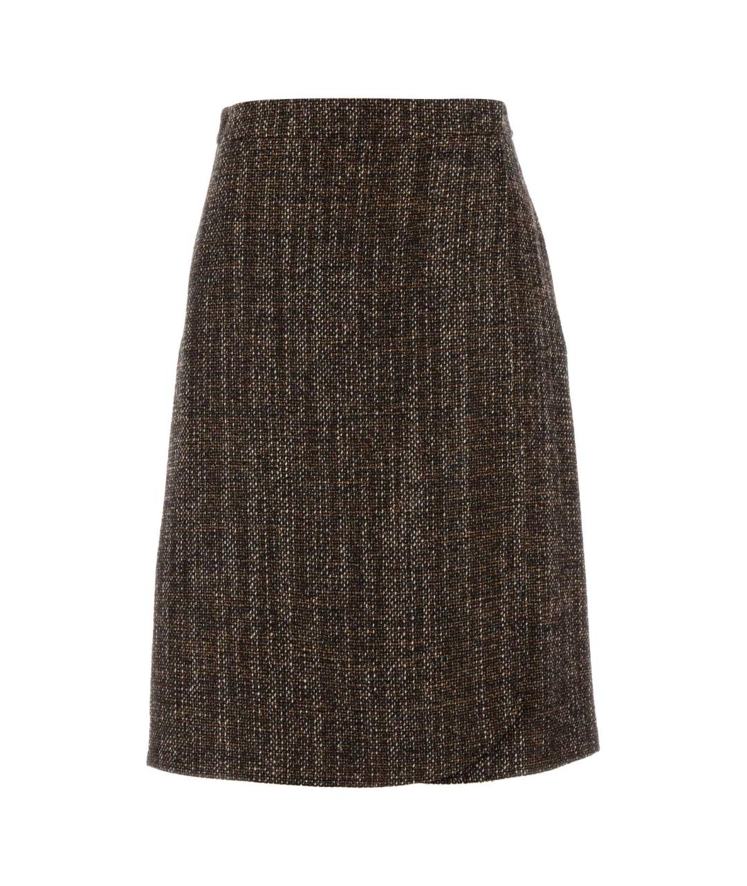 FENDI Мульти шерстяная юбка миди, фото 1