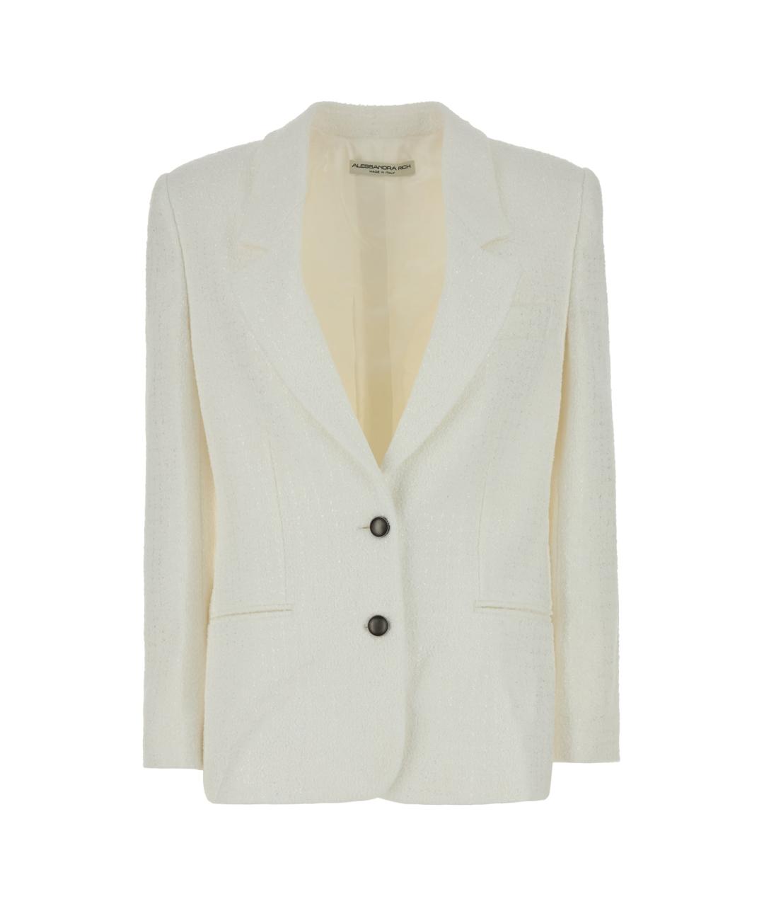 ALESSANDRA RICH Белый вискозный жакет/пиджак, фото 1