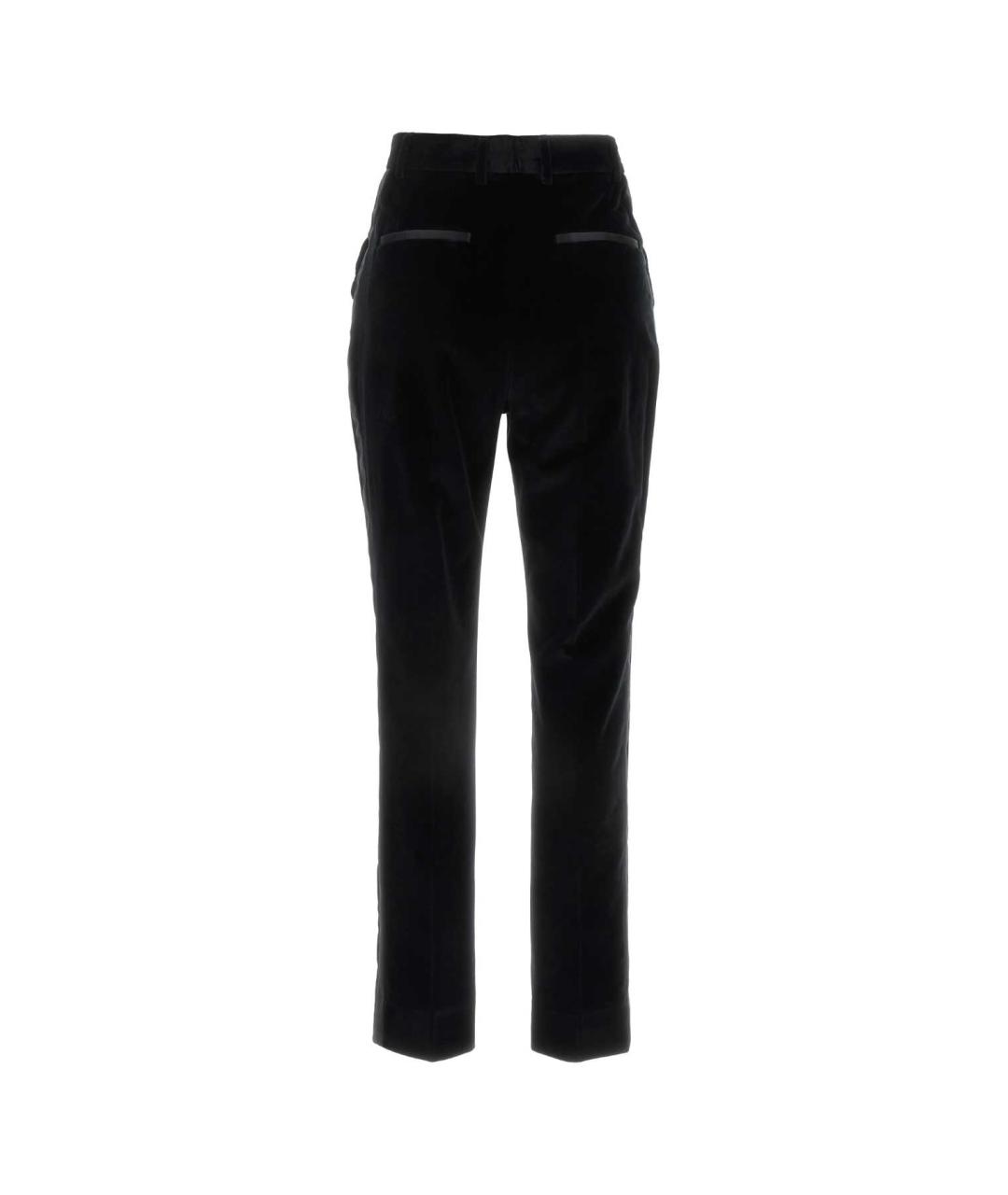 DOLCE&GABBANA Черные хлопковые прямые брюки, фото 2