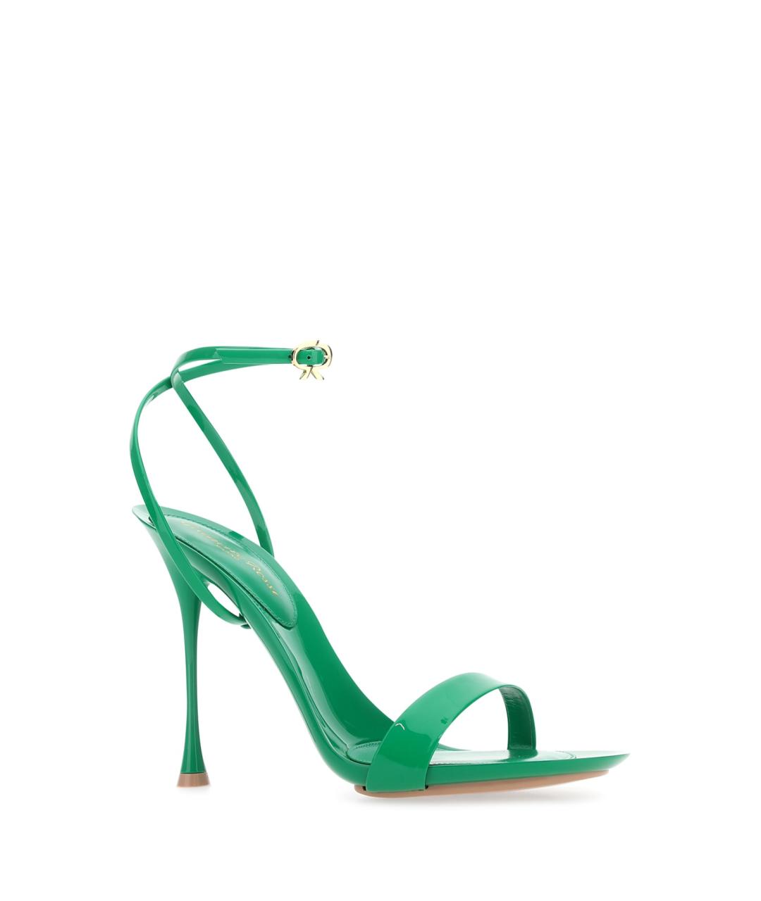 GIANVITO ROSSI Зеленые кожаные босоножки, фото 2
