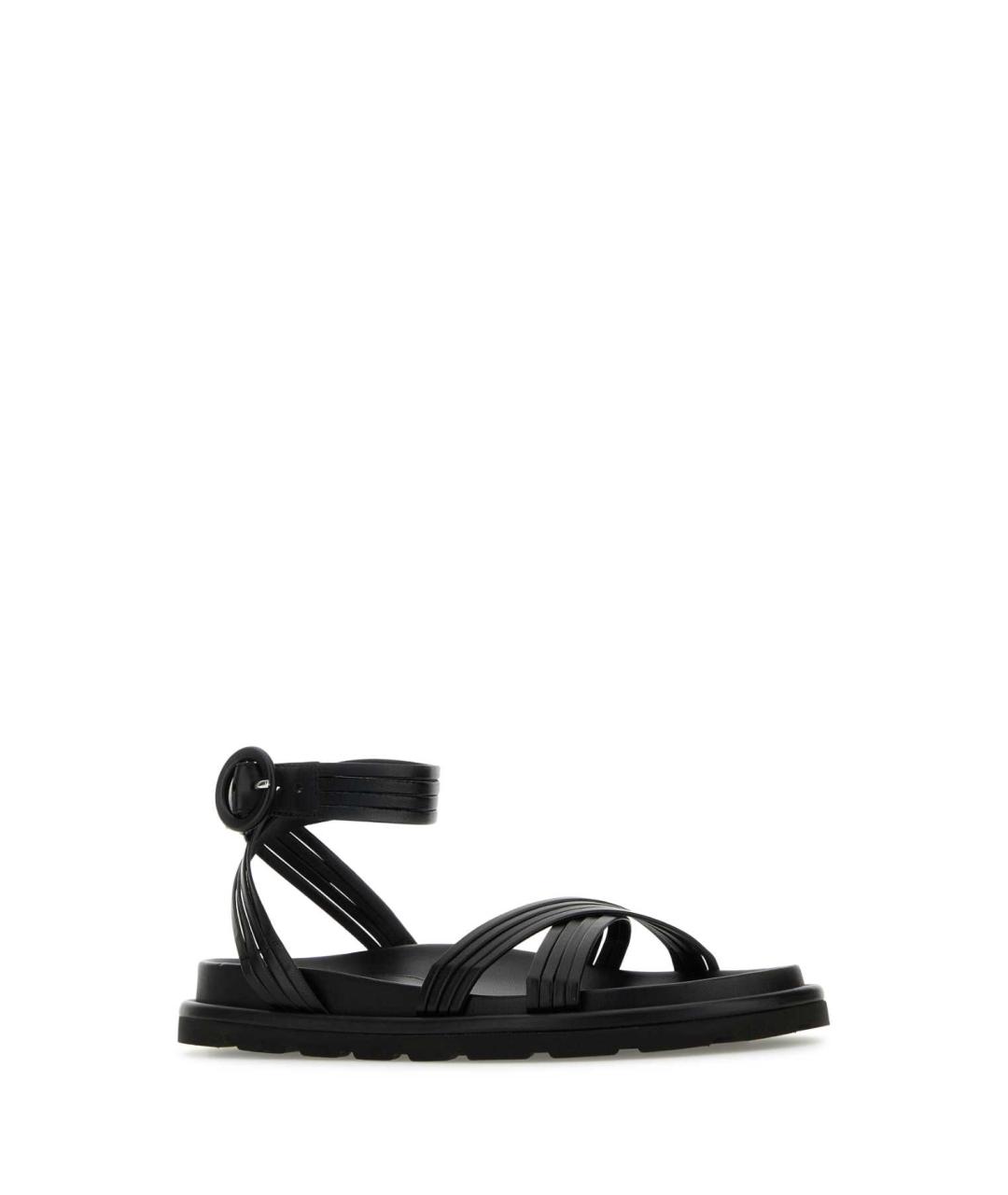 GIANVITO ROSSI Черные кожаные босоножки, фото 2