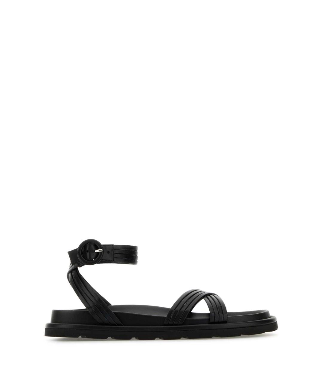 GIANVITO ROSSI Черные кожаные босоножки, фото 1
