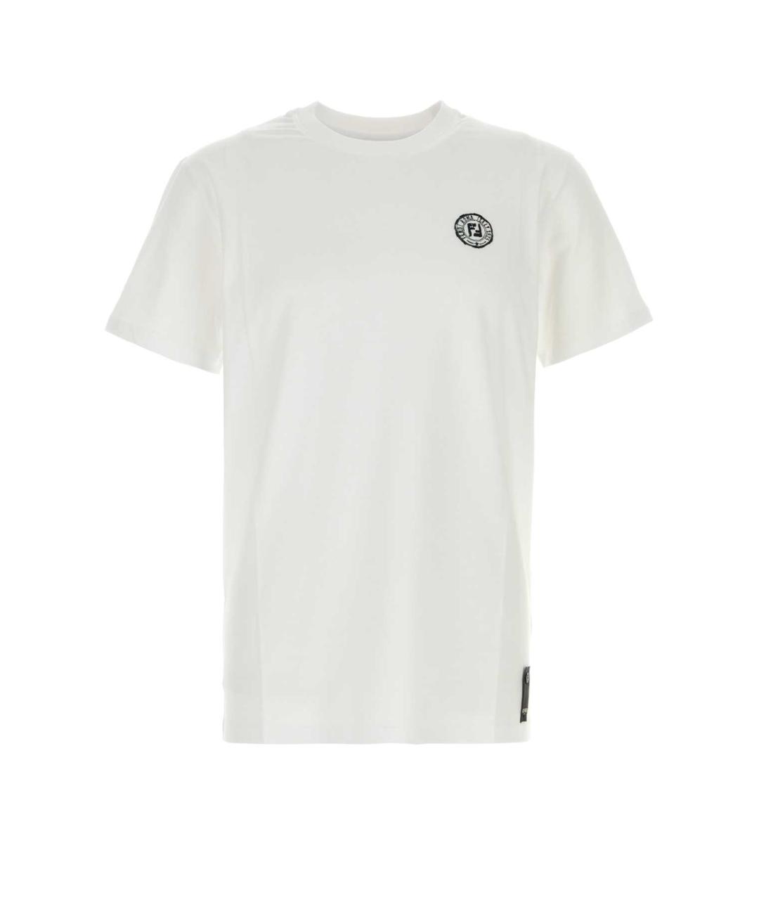 FENDI Белая хлопковая футболка, фото 1
