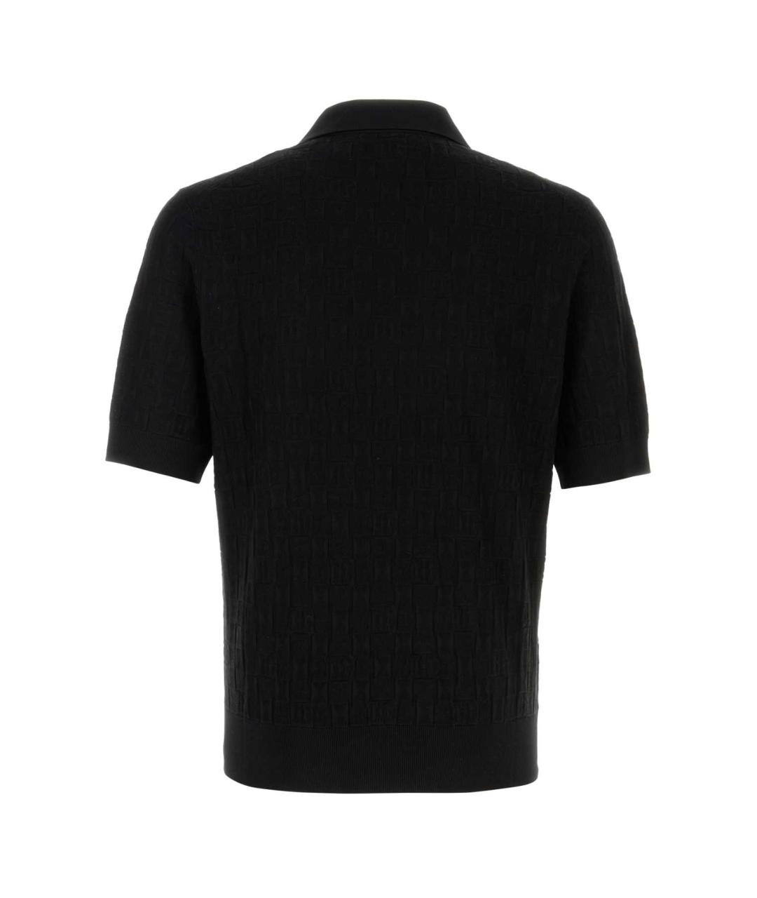 DOLCE&GABBANA Черное поло с коротким рукавом, фото 2