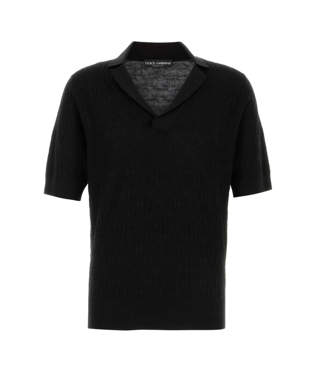 DOLCE&GABBANA Черное поло с коротким рукавом, фото 1