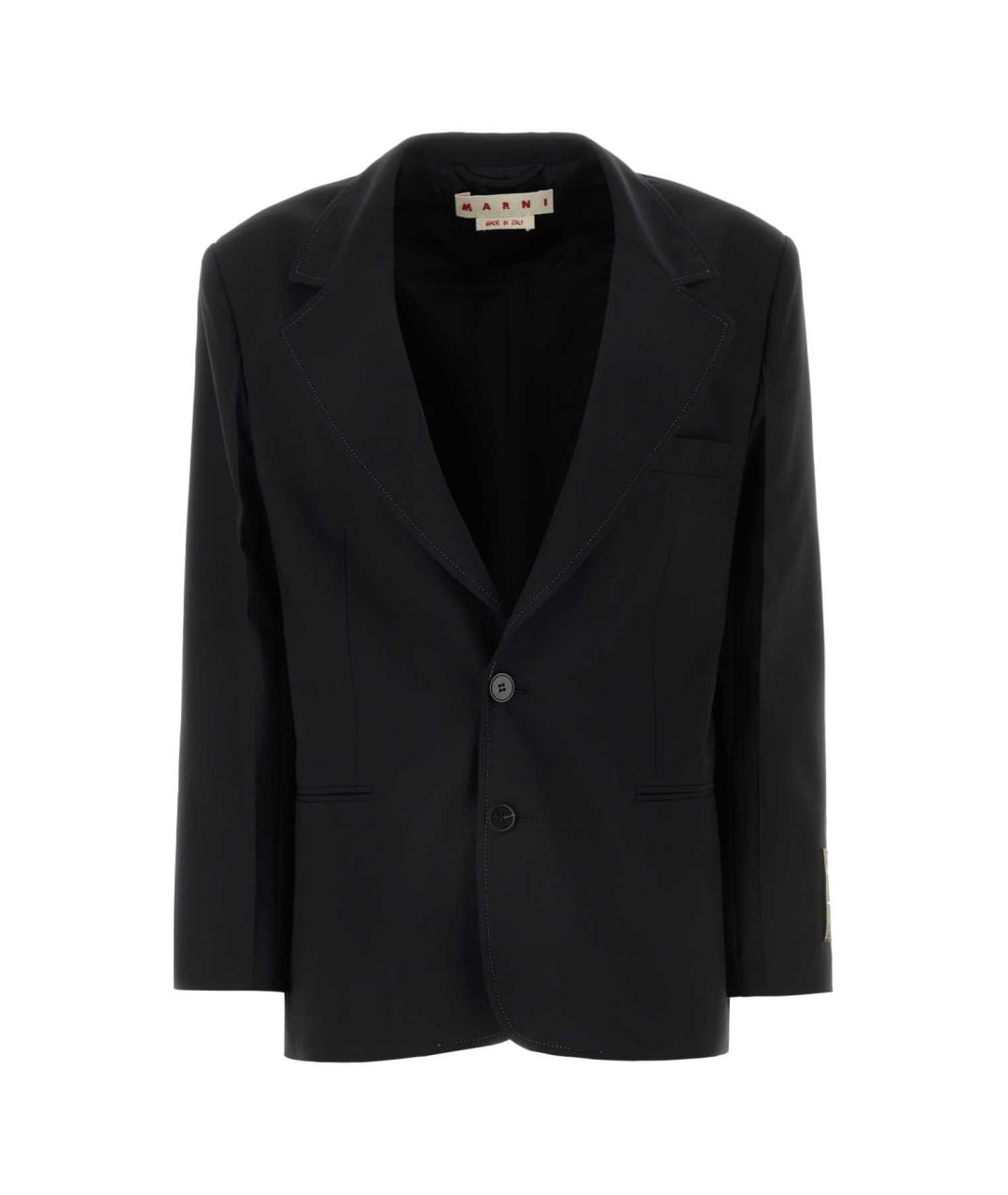 MARNI Черный полиэстеровый жакет/пиджак, фото 1