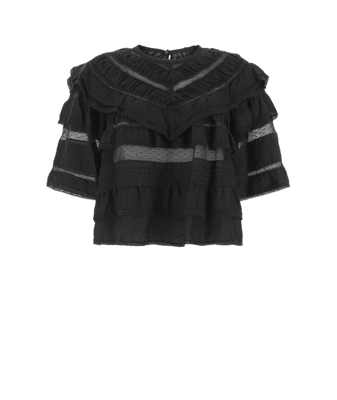 ISABEL MARANT Черная шелковая футболка, фото 1