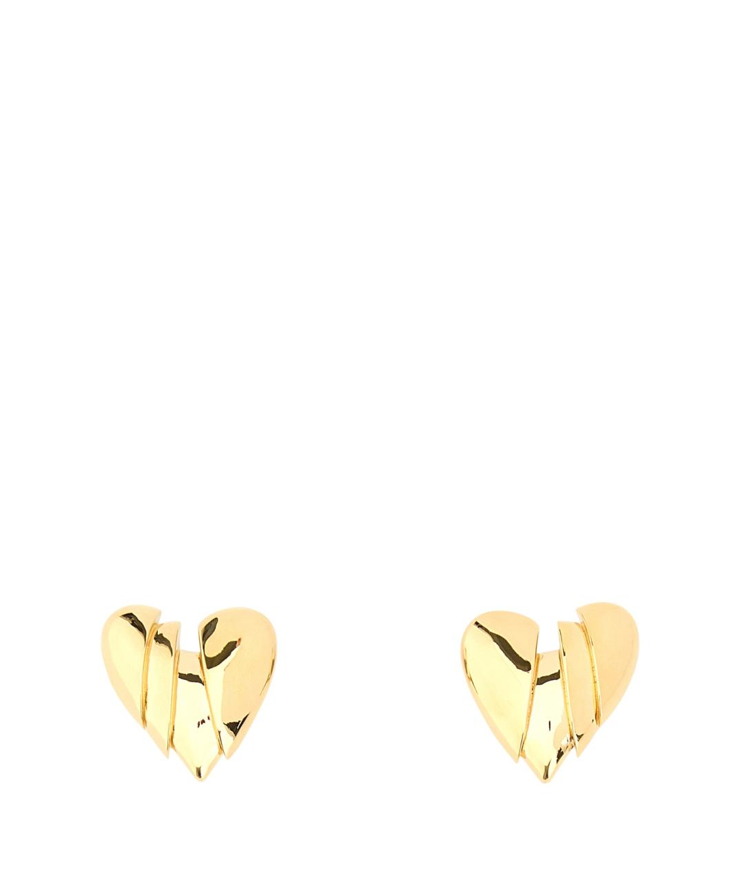 Amina Muaddi Золотые латунные серьги, фото 1