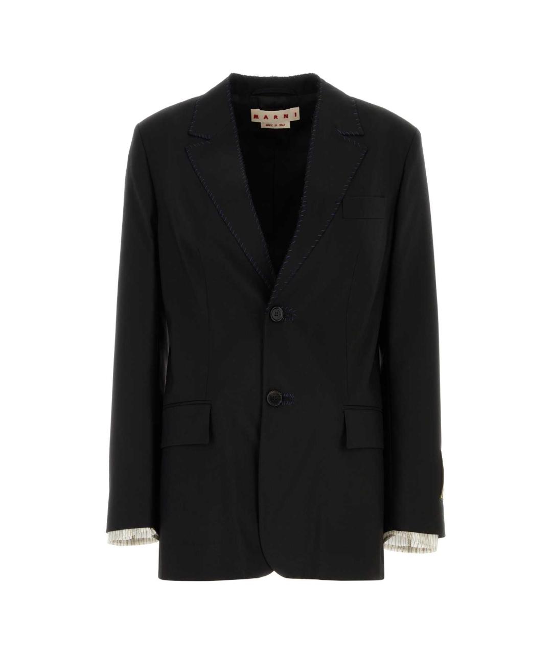 MARNI Черный шерстяной жакет/пиджак, фото 2