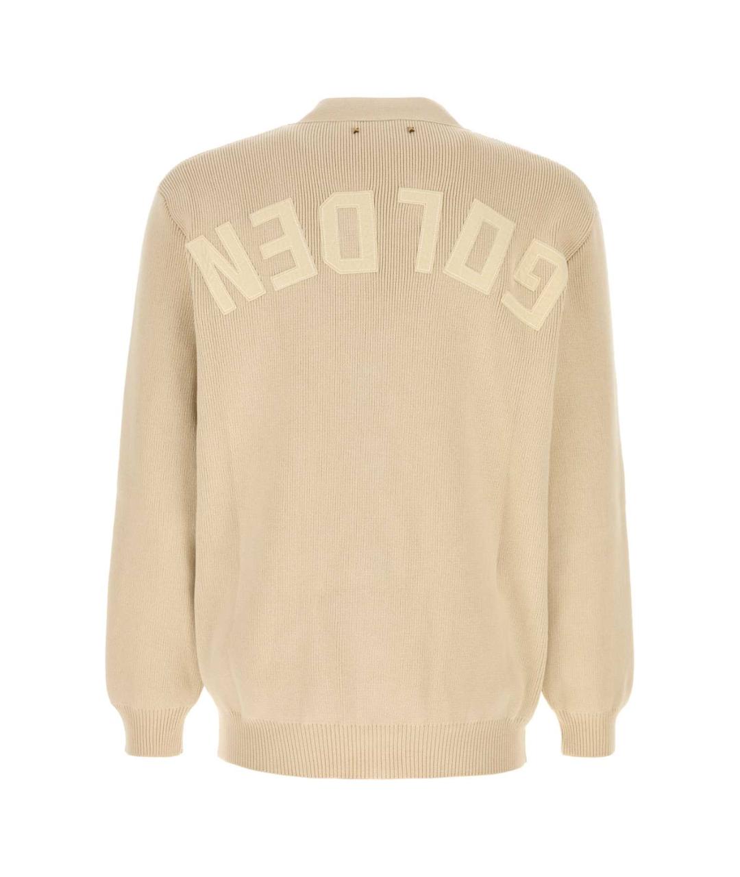 GOLDEN GOOSE DELUXE BRAND Бежевый хлопковый кардиган, фото 2