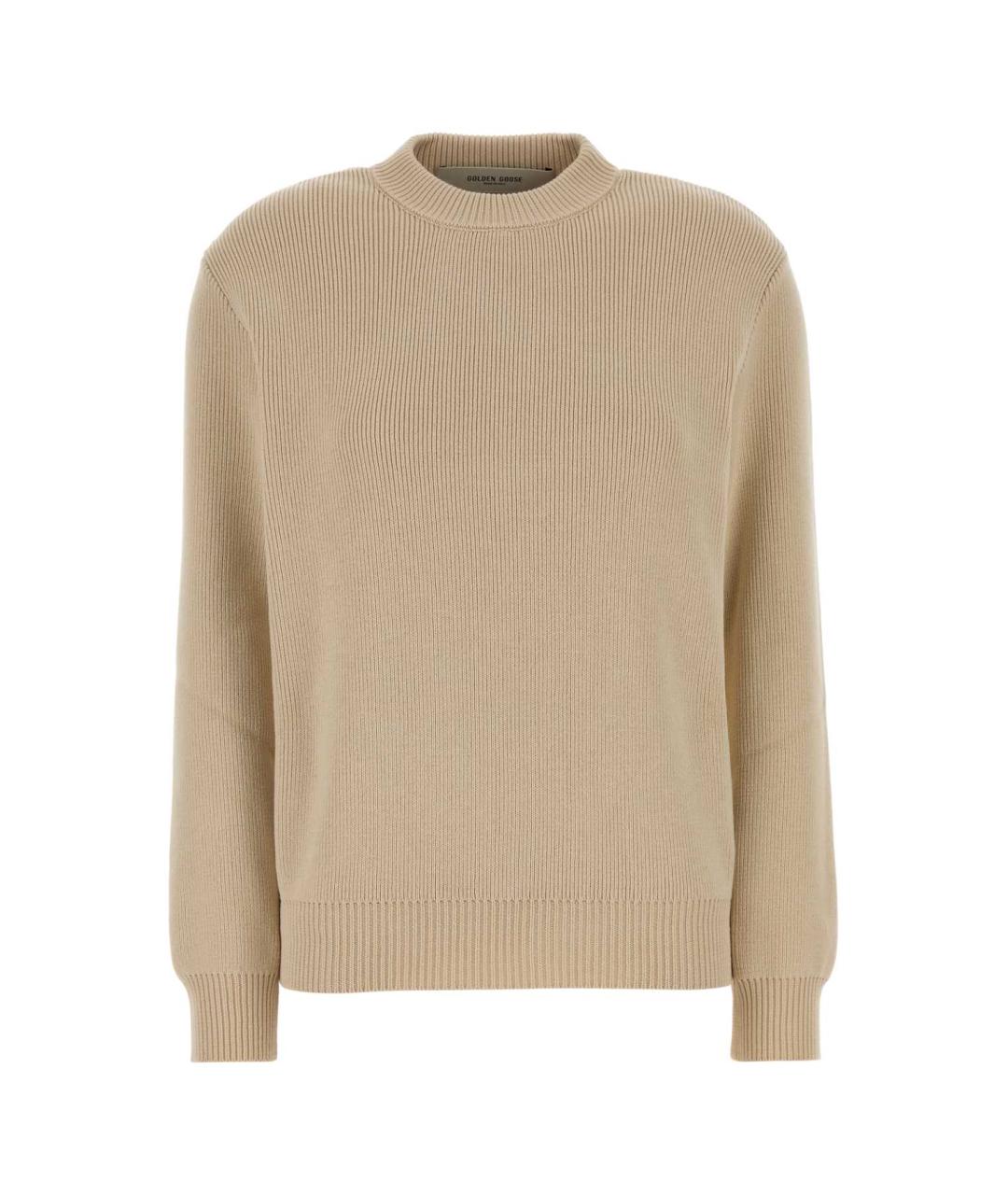 GOLDEN GOOSE DELUXE BRAND Бежевый хлопковый джемпер / свитер, фото 1