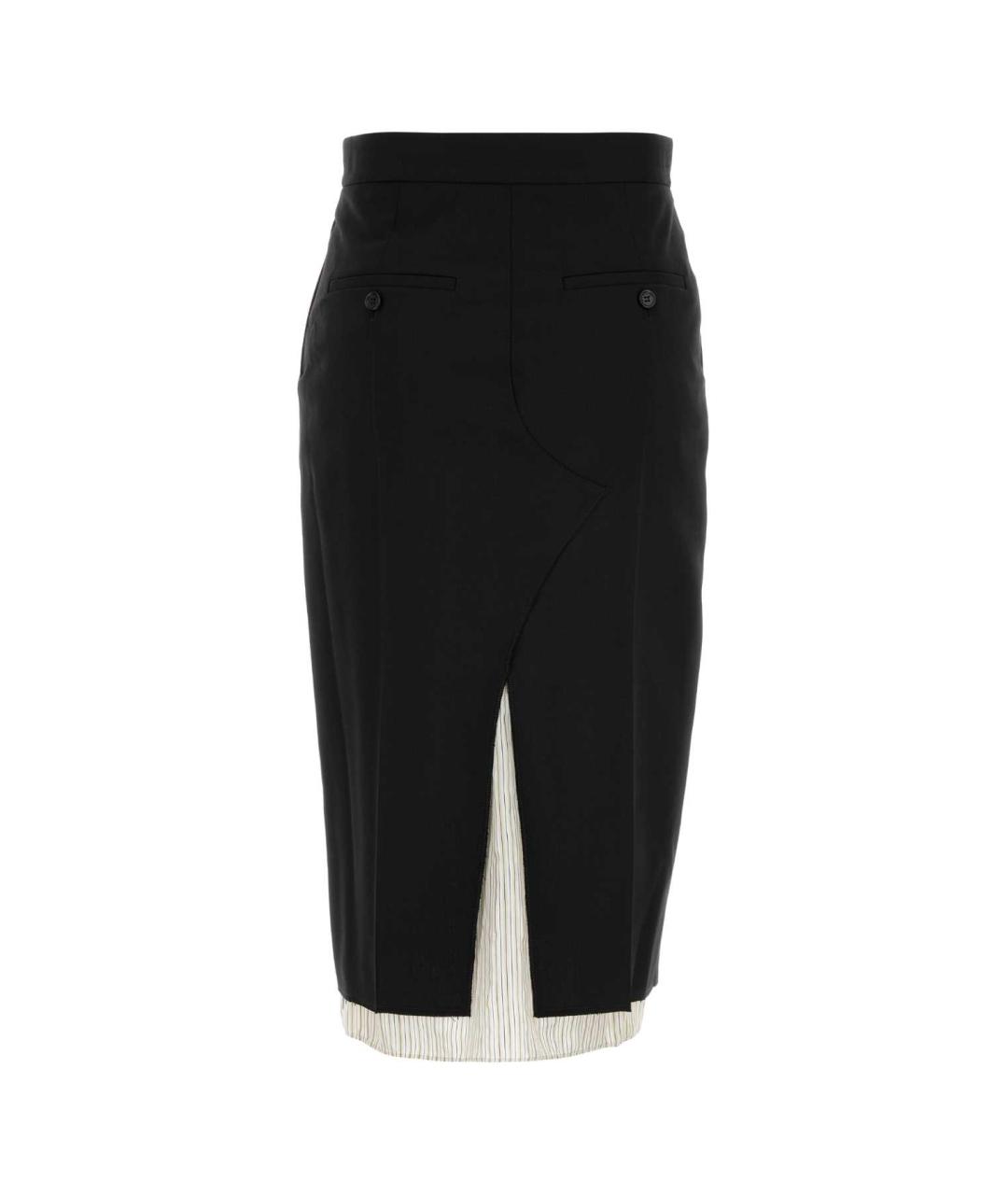 MARNI Черная шерстяная юбка миди, фото 2