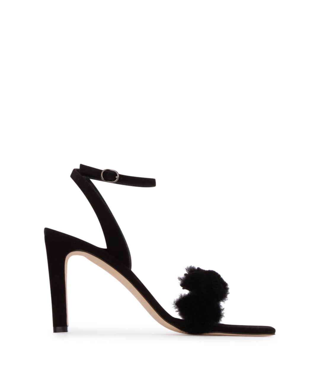 MANOLO BLAHNIK Черные кожаные босоножки, фото 1