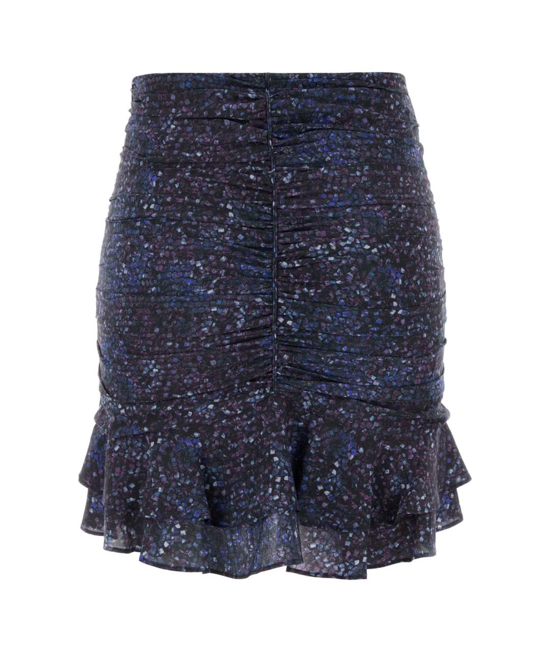 ISABEL MARANT Темно-синяя шелковая юбка миди, фото 2