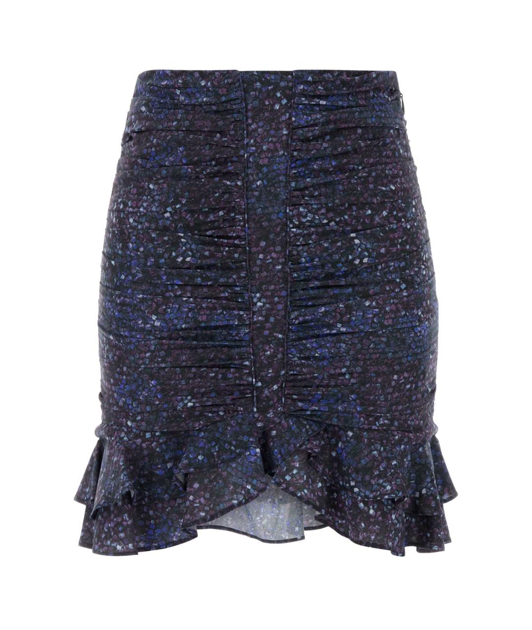 ISABEL MARANT Темно-синяя шелковая юбка миди, фото 1